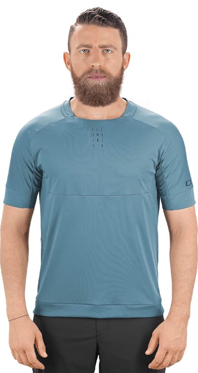CUBE Fietsshirt AM ROUND NECK JERSEY S/S SMOKE BLUE M