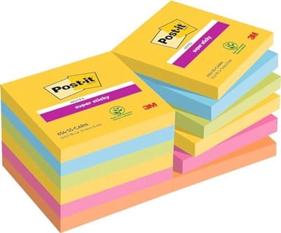 Super Sticky Notities - Dubbel zoveel kleefkracht, Multifunctionele Plaknotities voor Organisatie