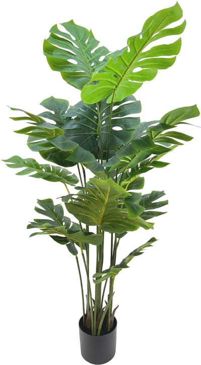 Monstera Kunstplant 145cm | Grote Monstera Kunstplant | Kunstplant voor Binnen | Grote groene kunstplant | Kunst gatenplant | Nep Monstera