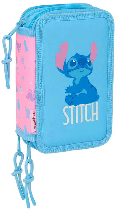 Safta Stitch Bright 12.5x19.5x5.5 Cm Triple Etui Blauw Man