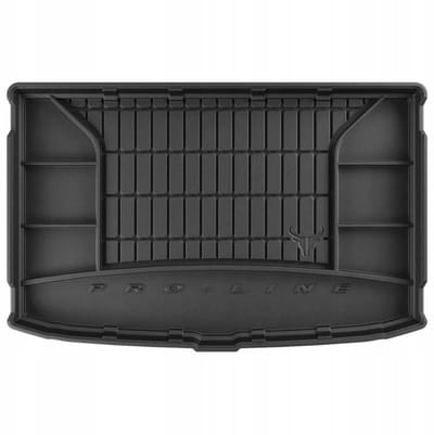 FROGUM Kofferbakmat - Rubber - Geschikt voor KIA STONIC (vanaf 2017) - Hoge laadvloer - Organizer functie - Zwart