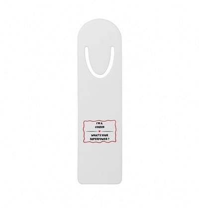Hacebo® - I'm a cousin what's your superpower? metalen boekenlegger - Neef - super neef - verjaardag - cadeautje voor neef - neef artikelen - kado - geschenk Bladwijzer boekenleggers - 12.7 cm x 3.2cm