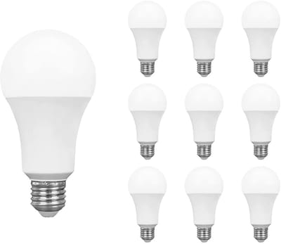 Spectrum LED Lamp A60 E27 - 18W - 230V - 1800 Lumen - 4000K Neutraal Wit - Ø60mm - Voor Plafondlamp, Tafellamp of Vloerlamp - 10 stuks
