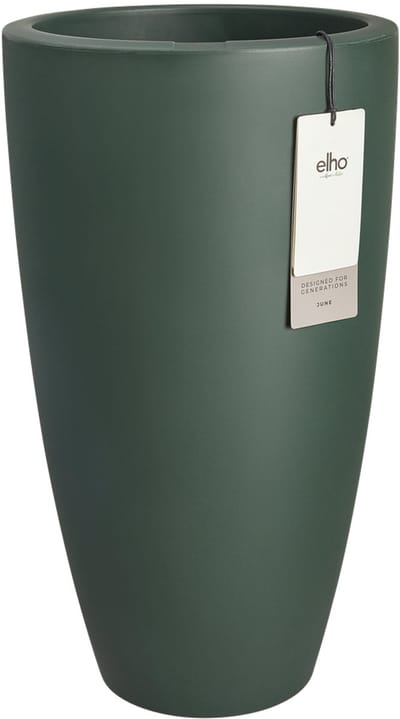 Elho June Round High 30 - UV-bestendig en Kleurvaste Bloempot - Binnen & Buiten - Ø 29.5 x H 52.5 cm - Smaragdgroen