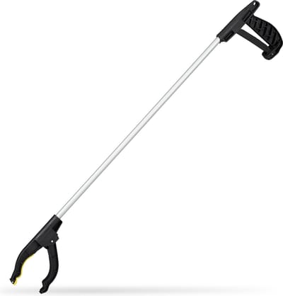 grijpstok - ouderen - ergonomisch - 76 cm - aluminium - afvalgrijper - zilver-zwart