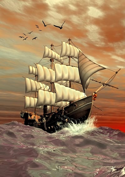 100% Nederlandse Productie! │ Flitzz Diamond Painting │ Zeilboot 2 │ Formaat 80 x 120 cm │ Diamond Painting Pakket Volwassenen │ Volledige bedekking │ Full │