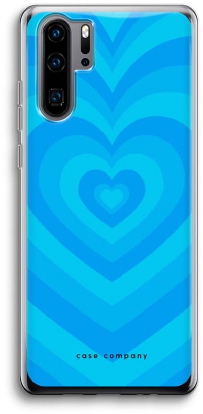 Case Company® - Hoesje geschikt voor Huawei P30 Pro hoesje - Hart Blauw - Soft Cover Telefoonhoesje - Bescherming aan alle Kanten en Schermrand