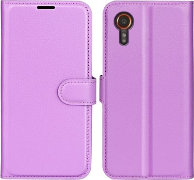 Coverup Hoesje - Geschikt voor Samsung Galaxy Xcover 7 Hoesje - Coverup Book Case - Paars