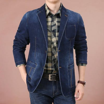 Veste en jean décontractée pour homme, nouvelle collection automne, à la mode, grande taille, ample et confortable 3XL black
