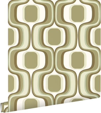 ESTAhome behang retro ornamenten groen - 50 x 900 cm - 131586