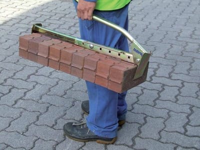 Klinkerdrager - Tegeldrager Steen - Handmatig Transport - Verstelbaar Grijpbereik - 50 kg Draagvermogen - Metaal