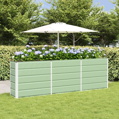 vidaXL - Plantenbak - Groen - 240 - x - 40 - x - 75 - cm - Staal
