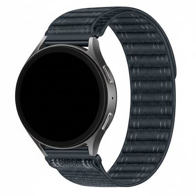 Nylon bandje - geschikt voor Garmin Venu (2 Plus) / Venu SQ (2) / Vivomove (Style - Sport) / Vivoactive 3 / 5 / 6 / Forerunner 55 / 165 / 245 / 645 / 570 - 42mm - blauw