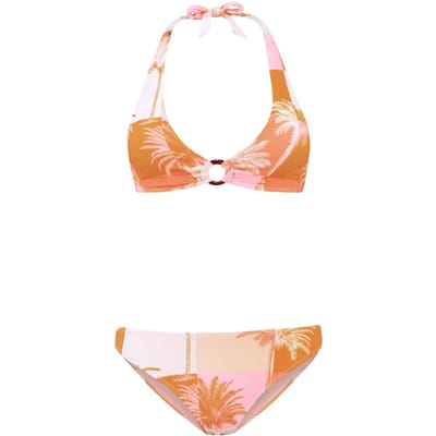 Shiwi Caro Bikini Set Block Palm Iced Strawberry Pink Iced Strawbe Maat: 42 | Bikini's Outlet | Dames | Roze