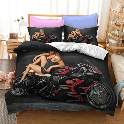 Sexy billen bikini beddengoed set meisje achteraanzicht slaapkamer decor luxe dekbedovertrek mode bedovertrek kussensloop AU Single(140x210cm)