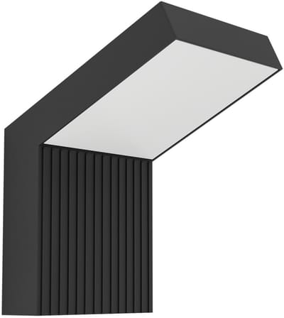 EGLO Grottazzolina Wandlamp Buiten - LED - 17.5 cm - Zwart/Melkkleurig