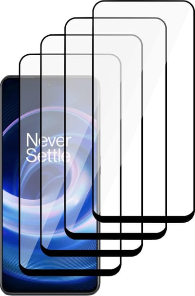 Screenprotector geschikt voor OnePlus Ace - Gehard Glas Beschermglas Tempered Glass Volledig Dekkende Screen Protector - 4 Stuks