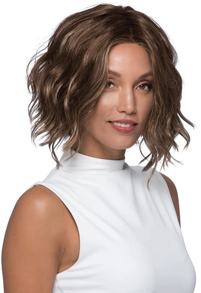 Haven | Monofilament Top | Synthetische Pruik, Kleur-SILVERSUNRT8 - IJzig blond met zachte zandtinten en goudbruine wortels