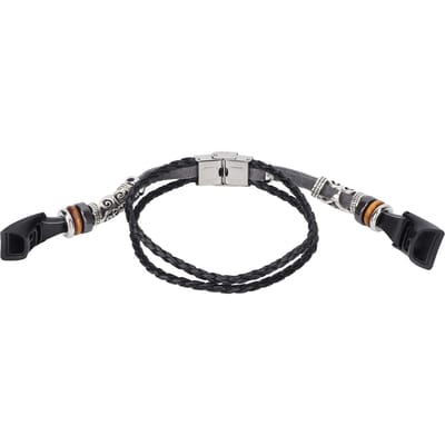 Bracelet de Montre Sport Rétro Perles Métalliques Cuir Bracelet de Montre de Rechange pour Honor 5 4 Noir