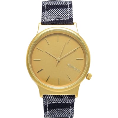 Komono Wizard Print Denim Zebra horloge KOM-W1817 - Dames Horloge - (Valentijn cadeautje voor haar)