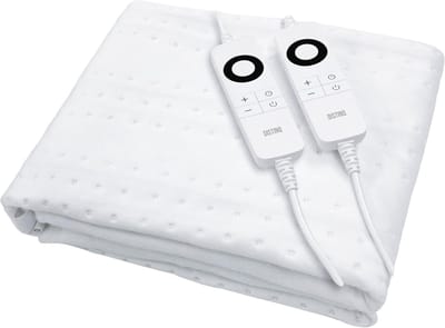Elektrische Onderdeken - Warmtedeken Tweepersoons - Bed Voorverwarmen - Dubbele Bediening Timer - 160x140 cm - Grijs