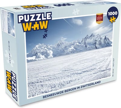 Puzzel Besneeuwde bergen in Zwitserland - Legpuzzel - Puzzel 1000 stukjes volwassenen