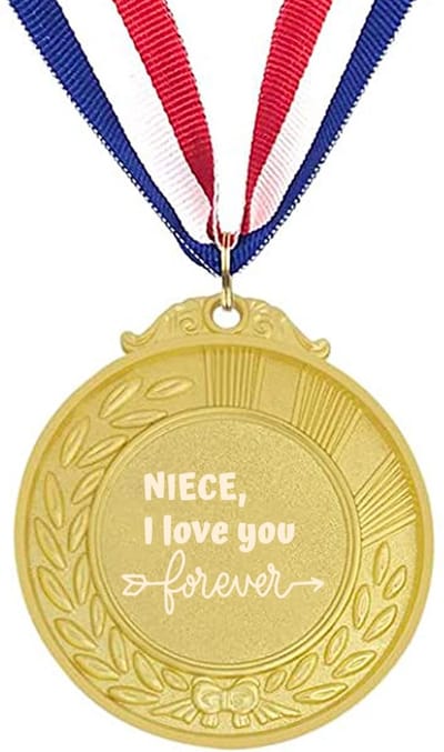 Akyol - nicht ik hou van je voor altijd medaille goudkleuring - Nicht - famiie - cadeau