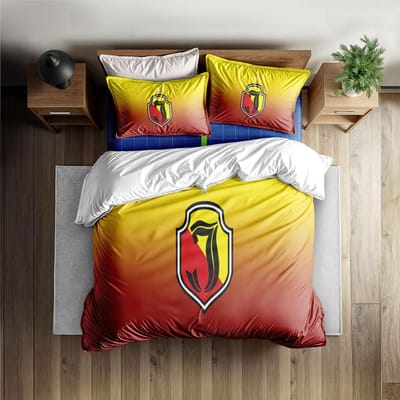 Jagiellonia Białystok Dekbedovertrekset zonder hoeslaken King Queen Double Full Twin Eenpersoonsmaat Bedlinnenset 140x210cm yellow