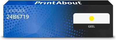 PrintAbout huismerk Toner 24B6719 Geel Geschikt voor Lexmark