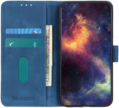 KHAZNEH Oppo A18 / A38 Hoesje Retro Wallet Book Case Blauw
