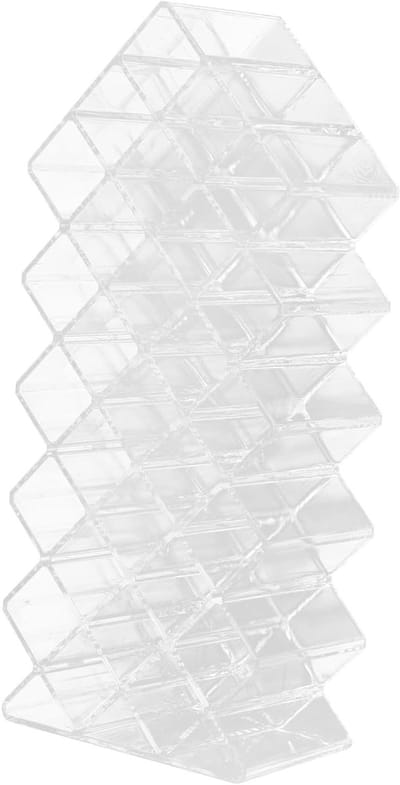 Cosmetica Organizer - Lippenstift Houder - Make-up Opbergen - Meerdere Roosters - 25.5 cm - Transparant
