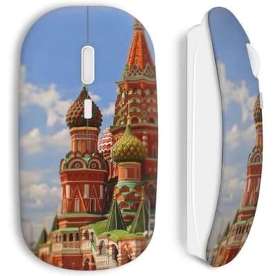 Souris sans fil - Moscou - Bleu - Compatible Mac et PC - Clé USB wifi incluse - Technologie sans fil