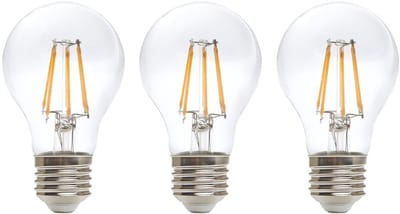 Kobi LED Filamentlamp E27 - 11.5W - 1521lm - 3000K Warm Wit - 230V - Ø60mm - Voor Woonkamer, Hal of Plafondarmatuur - 3 stuks