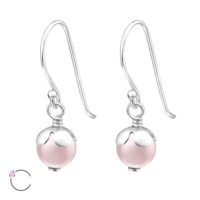 Aramat Jewels | Oorhangers | Zilveren Rosaline Parel Oorbellen By Aramat Jewels® | | | |5mm | Zilver | Kinderen, Volwassenen | Verkleurd niet