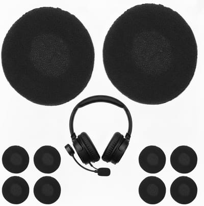 Set van 10 Hoofdtelefoonhoezen, Geheugenfoam Oorkussens, Vervangende Oordopjes voor Comfort en Geluidsisolatie