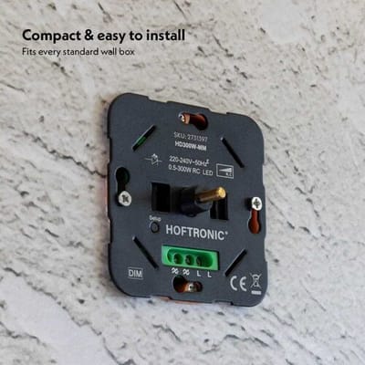 HOFTRONIC Set van Master-Master LED dimmers - 0.5-300W - Fase-afsnijding (trailing edge) - Wisselschakeling