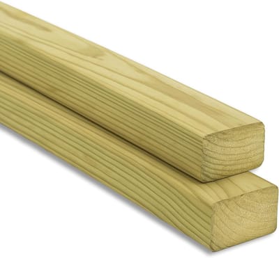 Bouwhout Planken - Houtconstructie Materiaal - Tuinprojecten Bouwen - Vochtwerend Geïmpregneerd - 35x55mm 1 Meter - Groen