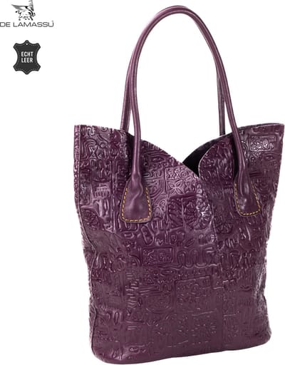 DE LAMASSU® Leren Shopper Dames – Grote Schoudertas van Echt Leer – Shopper met Uitneembare Binnenzak – Ruime Handtas – 17 Liter