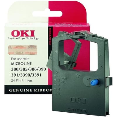 OKI ML 380/385/386 Zwart Ribbon - Print ribbon Zwart
