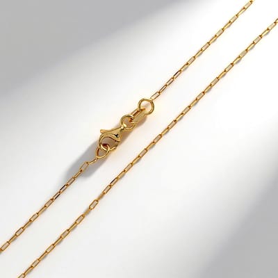 Cavill - 375 Geelgouden Ankerketting - 45 cm - Subtiele Gouden Halsketting Dames - Handgemaakt, Elegante Luxe Ketting met Karabijnsluiting