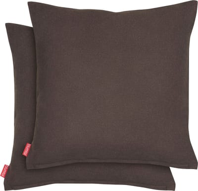 Blumtal Chenille Kussenslopen - Set van 2 - Zacht en met Blinde Rits - Kussenhoes 40 x 40, Donkerbruin