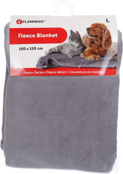 Flamingo Nardo - Deken Honden;katten - Fleece Deken Nardo Grijs 100x150cm - 1st - 131379 - 1st