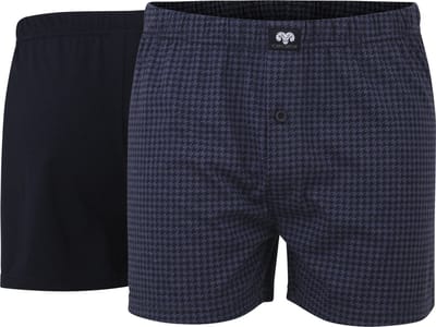 Ceceba 2-pak wijde heren boxershorts - Fox packet 2260 - Blauwe katoenen losse heren boxershorts - 4XL