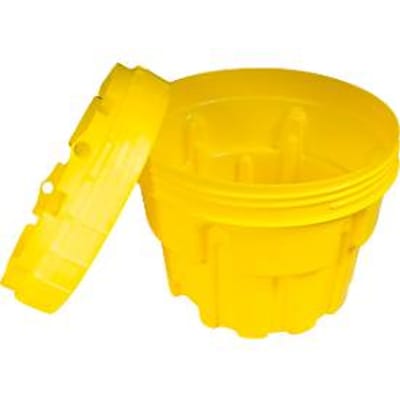 Veiligheidsvat, met UN-goedkeuring 1H2/X46/S + AA10183, met schroefdekselsluiting, voor 76 liter, stapelbaar, HDPE, geel