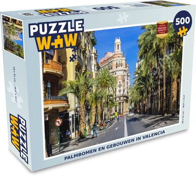 Puzzel Palmboom - Valencia - Stad - Legpuzzel - Puzzel 500 stukjes