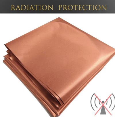 1 Meter Faraday Doek Geleidende Koperen Stof Verminderen Emf/Emi Bescherming Materiaal Straling Blokkeren Rfid/Rf Schilden Anti Signalen (Wifi, Telefoon)
