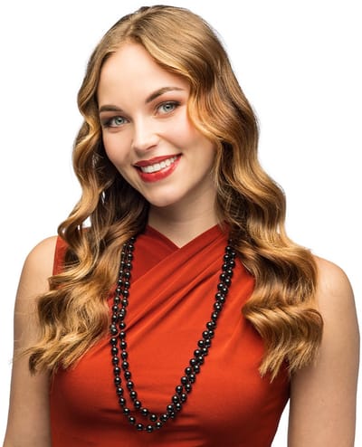 Boland - Set 2 kettingen Magali zwart Zwart - Volwassenen - Vrouwen - Charleston - 20's - Roaring Twenties