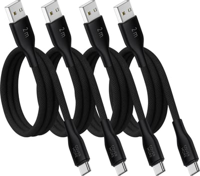 Oplader kabel geschikt voor Samsung galaxy telefoon en tablet - Usb naar usb C - Oplaadkabel - 4 stuks - 2 meter - Lang