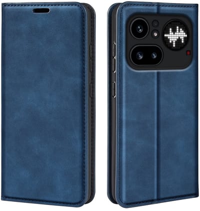MobyDefend Hoesje - Geschikt voor Nothing Phone (4a) Pro - Luxe Wallet Bookcase (Magnetische Sluiting) - Blauw