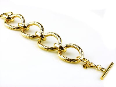 armband in brons goudkleurige schakels